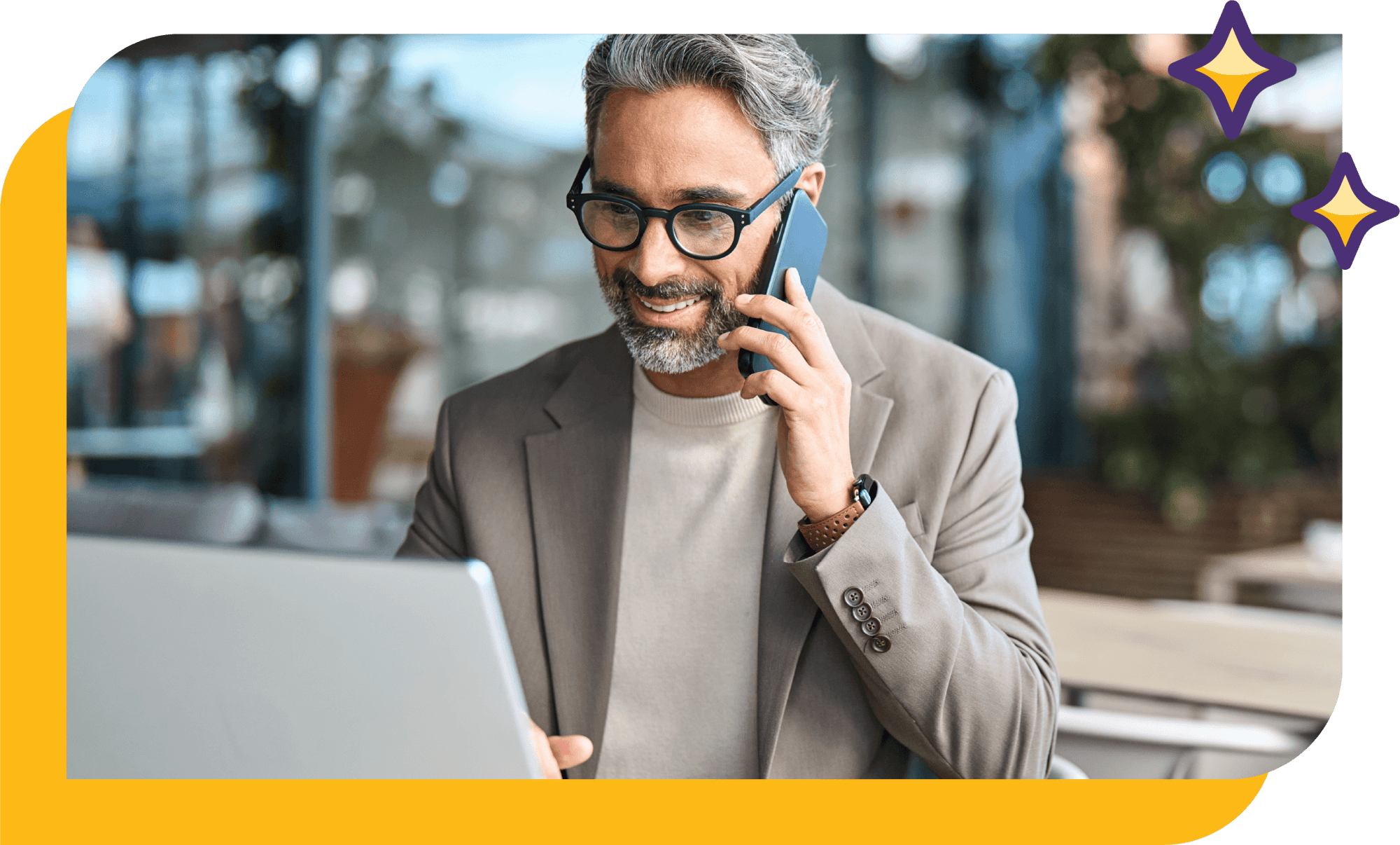 带黄色阴影的光斑图像-13